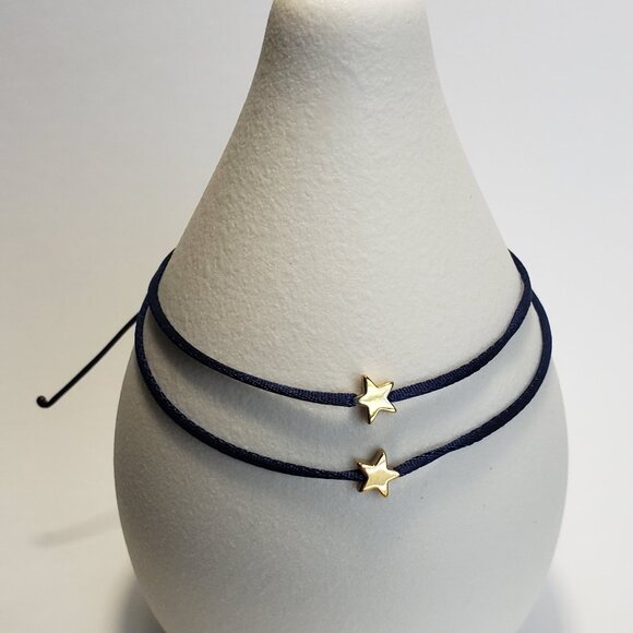 SET of 2 LUCKY STAR Black String Kabbalah Tibetan Buddhist Adjustable BRACELET - Picture 2 of 5